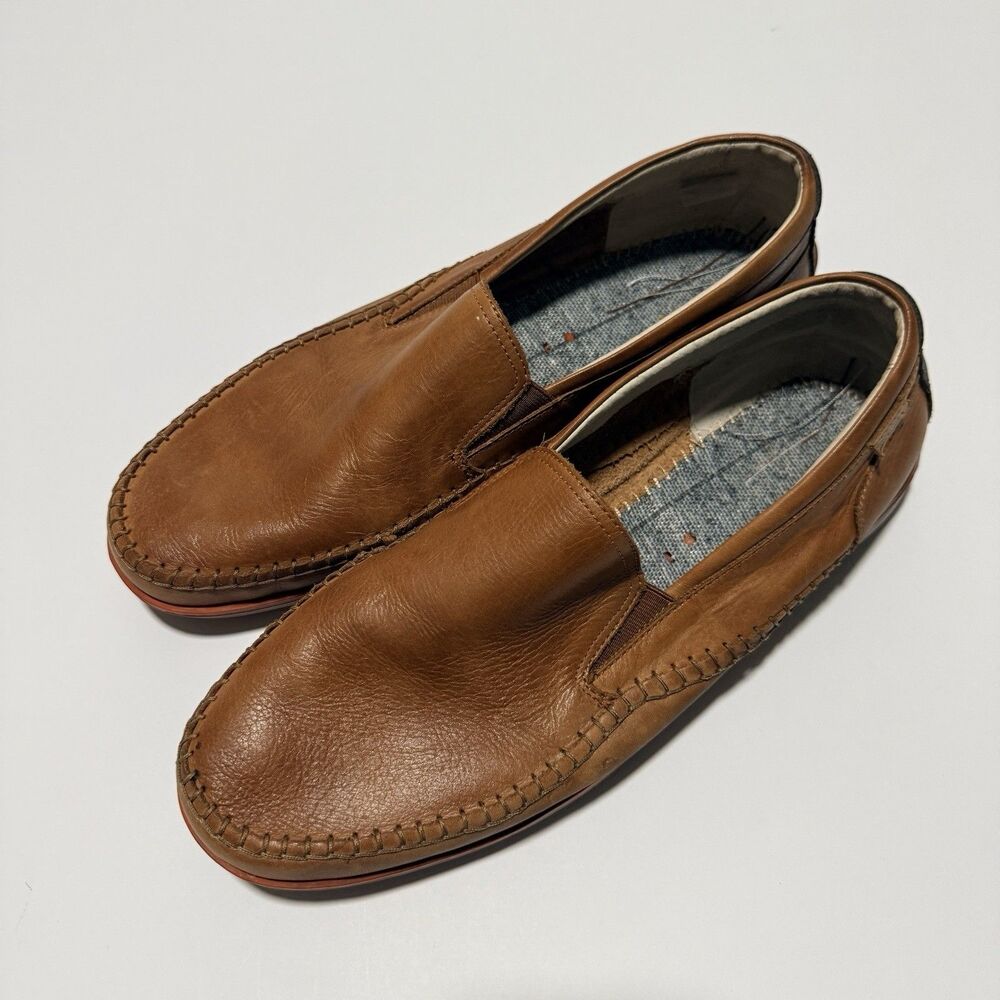 Pikolinos Leather Loafers Mens EU 44 US 11 Slip On Handstitched Missing Insoles
